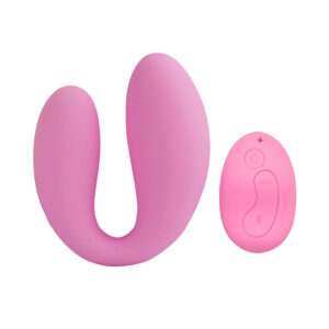 Pink U-Shape Wearable Vibrator for dual stimulation